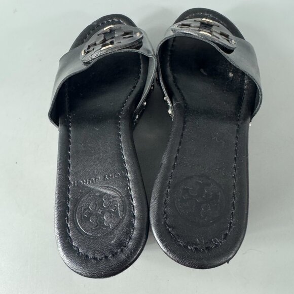 Tory Burch Black Patent Leather Wedges, Size 5 - Picture 8 of 13